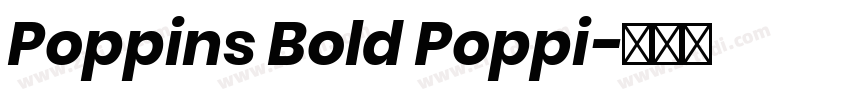 Poppins Bold Poppi字体转换